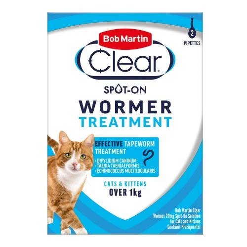 Bob Martin Clear Wormer Spot On for Cats & Kittens 10 x 2