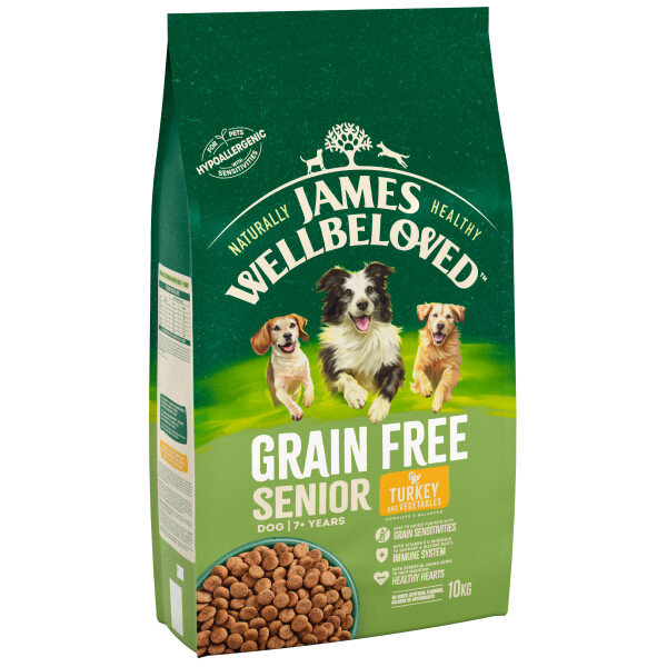 James Wellbeloved Grain Free Turkey & Vegetable Senior Dog Food 10kg