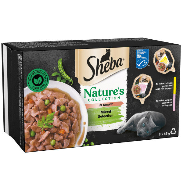 Sheba Nature's Collection Mixed Selection in Gravy Trays 4 x 8 x 85g