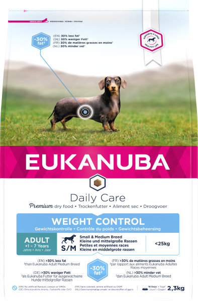 Eukanuba Daily Care Weight Control Small Medium Breed 3 x 2.3kg