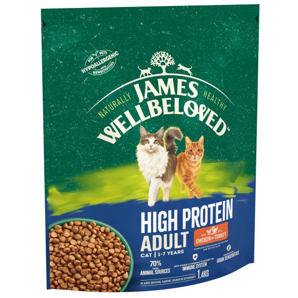James Wellbeloved Adult Cat High Protein Chicken & Turkey 1.4kg