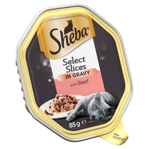 Sheba Tray Select Slices Beef in Gravy 22 x 85g