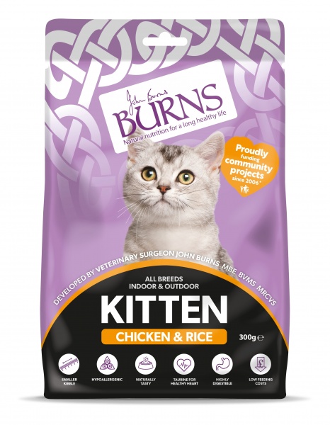 Burns Kitten Chicken & Rice 10 x 300g
