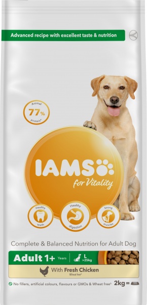 Iams Dog Adult Vitality Large Breed Chicken 2 x 2kg