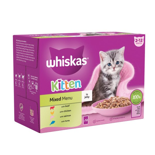 Whiskas Kitten 2-12 month Mixed Menu in Jelly 4 x 12 x 85g