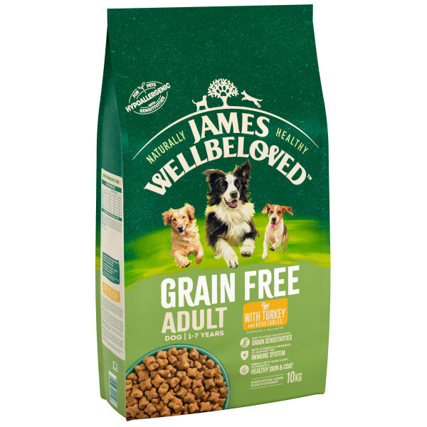 James Wellbeloved Grain Free Turkey & Vegetable Dog Food 10kg