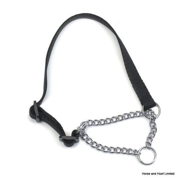 Ancol Black Nylon Chain Check Collar 35cm