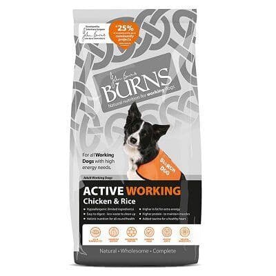Burns Active Working Dog Food with Chicken & Rice Dog 12kg