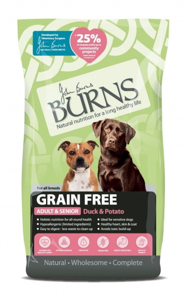 Burns Grain Free Adult & Senior Duck & Potato Dog Food 6kg