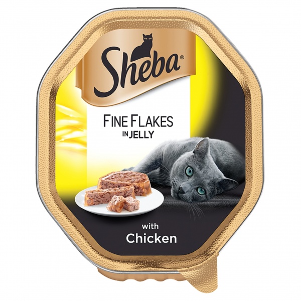 Sheba Tray Fine Flakes Chicken in Jelly 22 x 85g