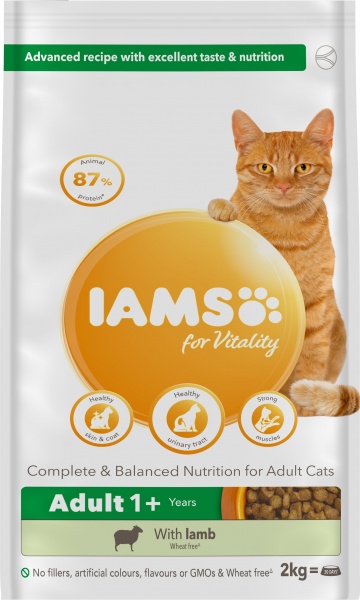Iams Cat Adult Vitality Lamb 2 x 2kg
