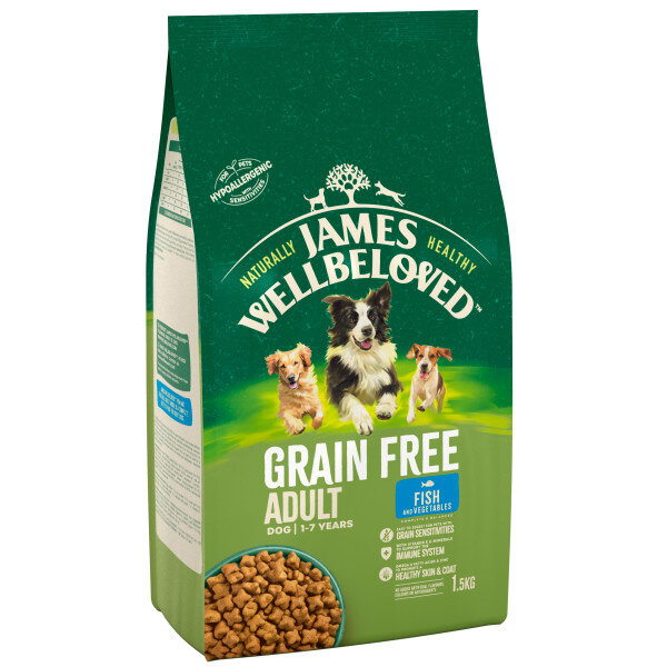 James Wellbeloved Grain Free Fish & Vegetable Dog Food 1.5kg