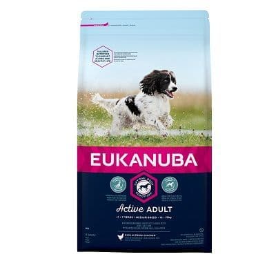 Eukanuba Active Adult Medium Breed Chicken Dog Food 12kg