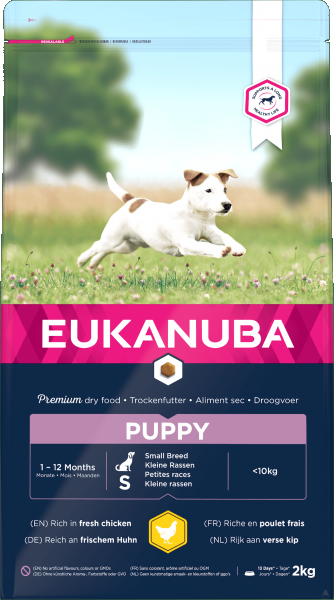 Eukanuba Puppy Small Breed Chicken Dog Food 3 x 2kg