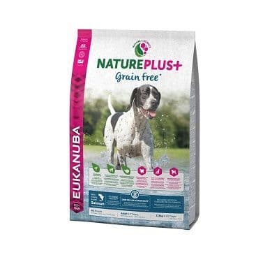 Eukanuba NaturePlus+ Grain Free Adult Salmon Dog Food  3 x 2.3kg