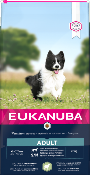 Eukanuba Small Medium Breed Lamb & Rice Dog Food 12kg