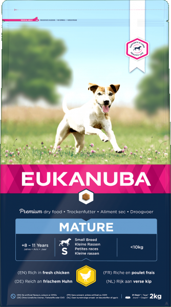 Eukanuba  Mature Small Breed Chicken Dog Food 4 x  2kg