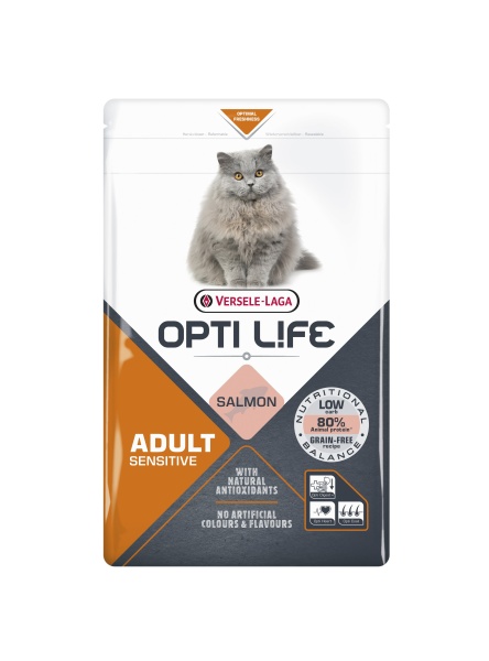 Versele Laga Opti Life Cat Adult Sensitive Grain Free Salmon 4 x 1kg