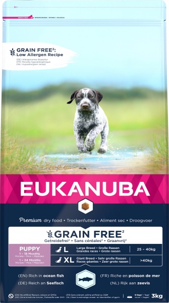 Eukanuba Puppy Large Breed Grain Free Ocean Fish 3 x 3kg