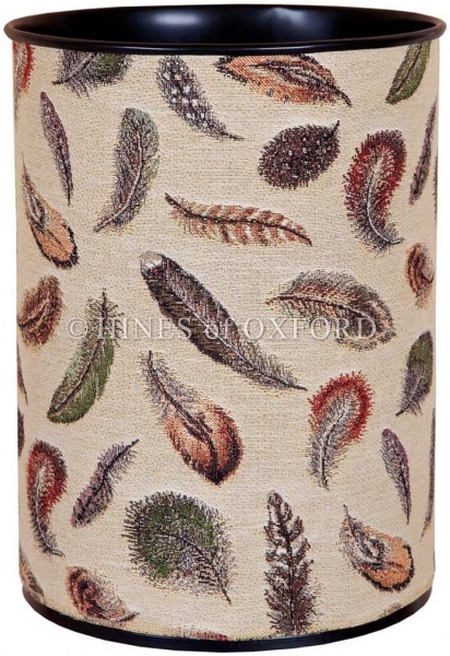 Feathers - Fine Woven Tapestry Waste Bin