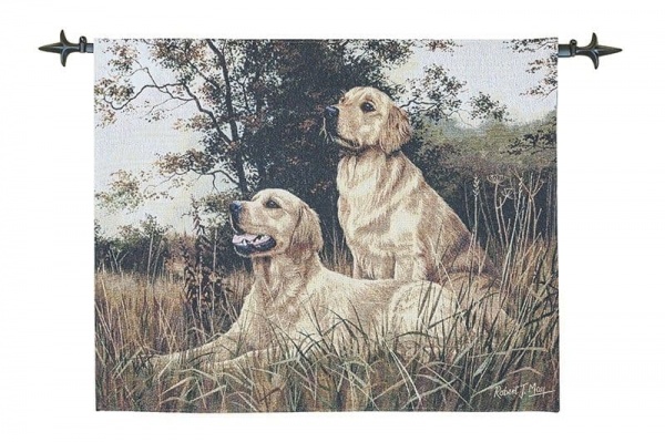 Golden Retrievers - Fine Woven Tapestry Wallhanging