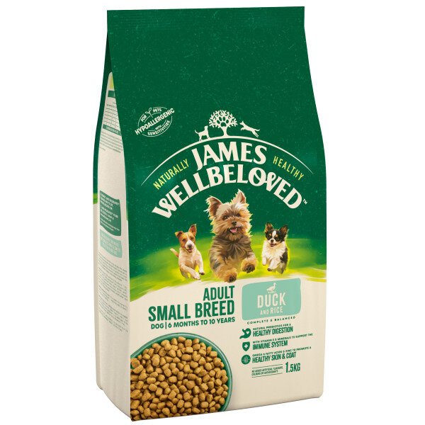 James Wellbeloved Small Breed Duck & Rice Dog Food 1.5kg