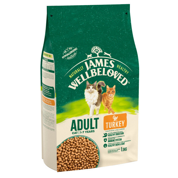 James Wellbeloved Adult  Turkey Flavour Cat Food 1.5kg