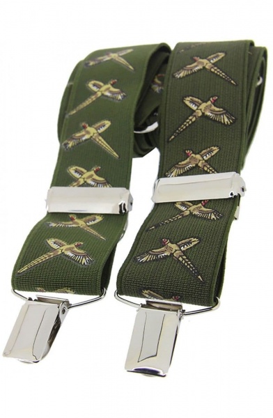 Soprano Flying Pheasant Country Braces - Green